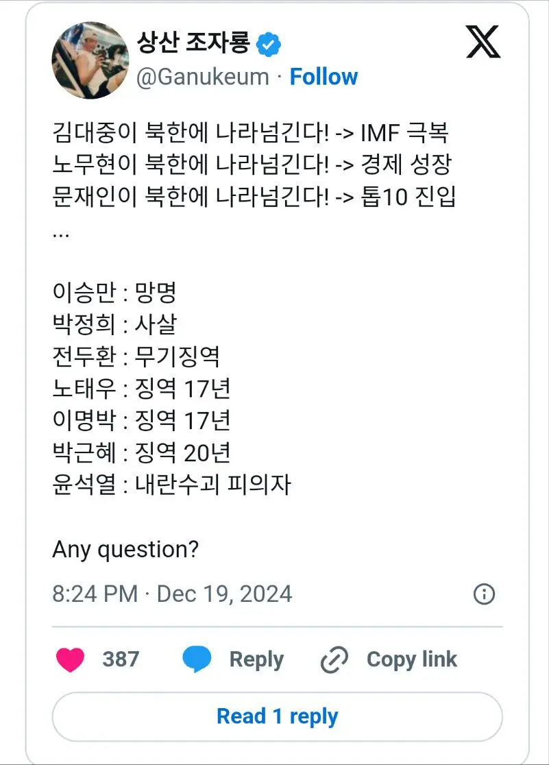 역대 대통령 정리