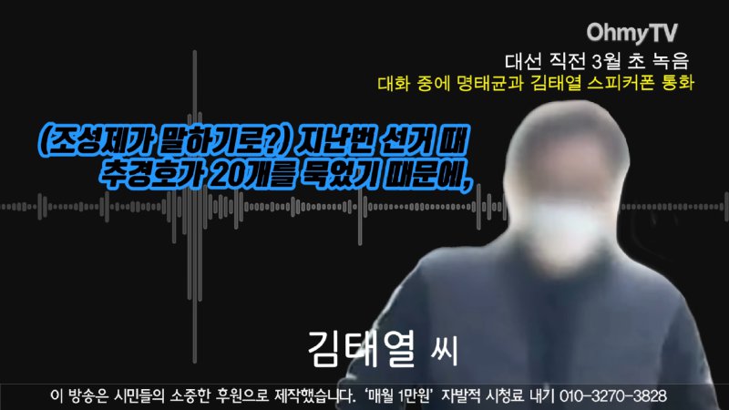 [녹취공개] _20억 놓고 '살려주세요' 카든데..._ 명태균 대화서 등장한 추경호+'홍준표 측근' _선거 때 20개 묵었다_ 0-51 screenshot.png