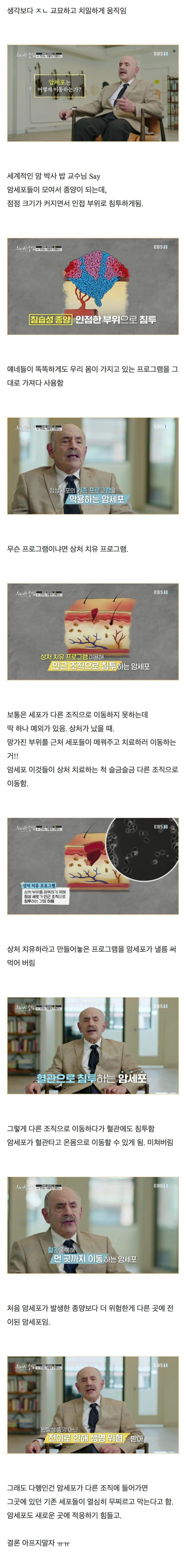 암세포가 몸 속을 이동하는 방법