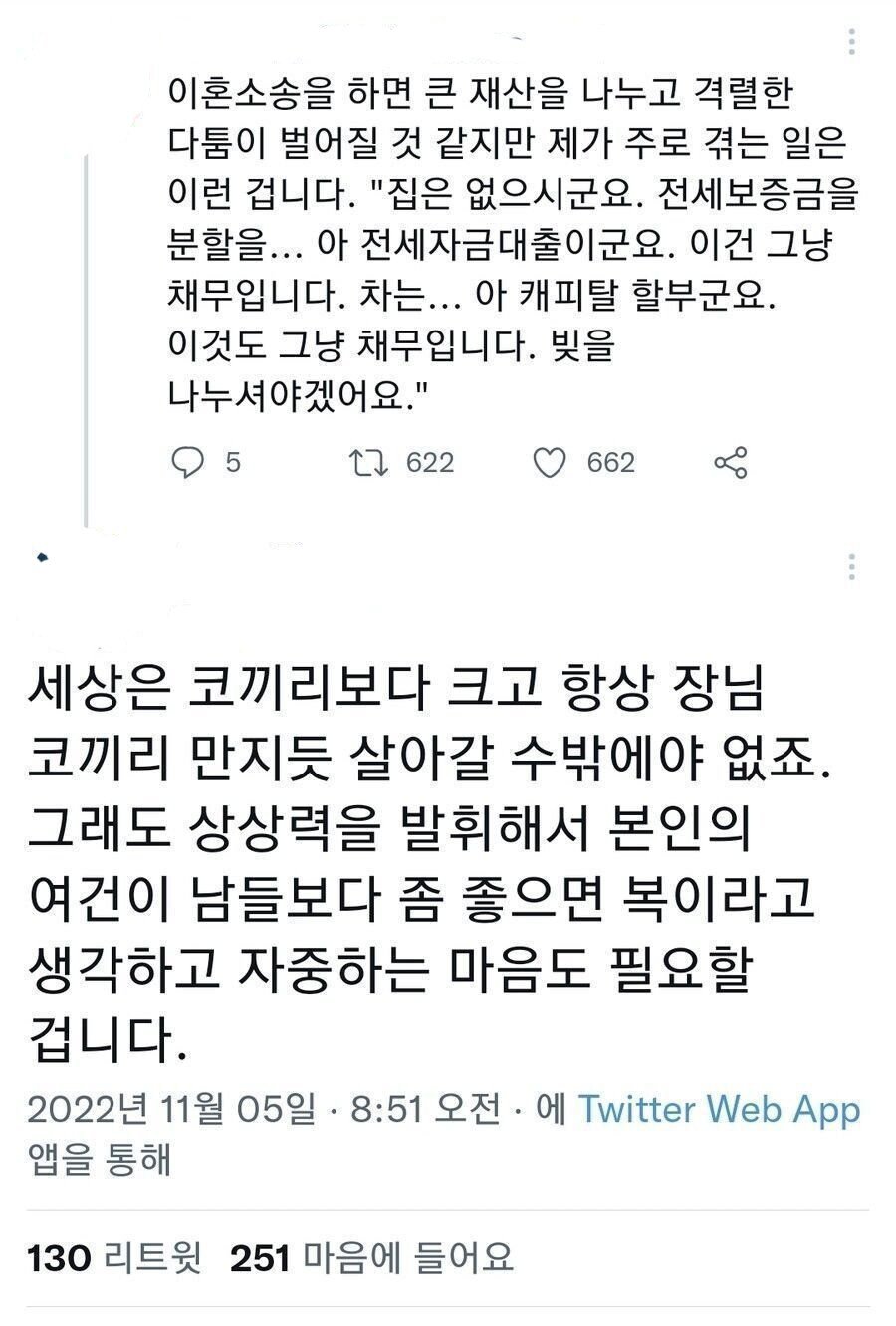 이혼 소송의 현실