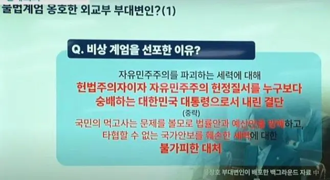 대한민국 외무부가 내란 옹호문건 외신기자들에게 뿌렸다 걸렸네요..