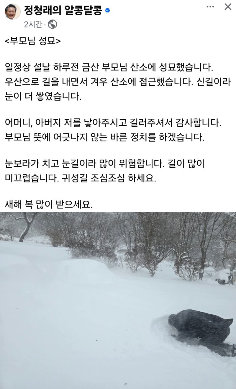 성묘 간 청정래