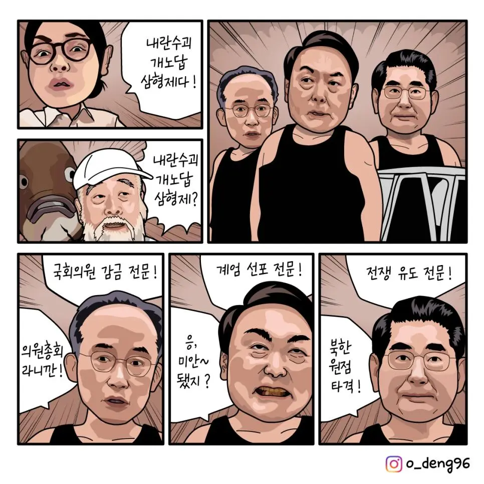 내란수괴 개노답 삼형제