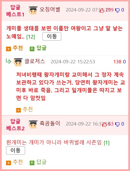 약혐)경이로운 여왕흰개미의 크기